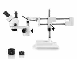 WP-5FZ Simul-Focal Trinocular Zoom Stereo Microscope - 0.7X - 4.5X Zoom Range, 0.5X & 2.0X Auxiliary Lenses