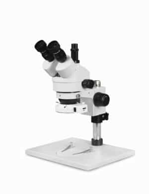 WP-1AF-IFR07 Simul-Focal Trinocular Zoom Stereo Microscope - 0.7X-4.5X Zoom Range, 144-LED Ring Light