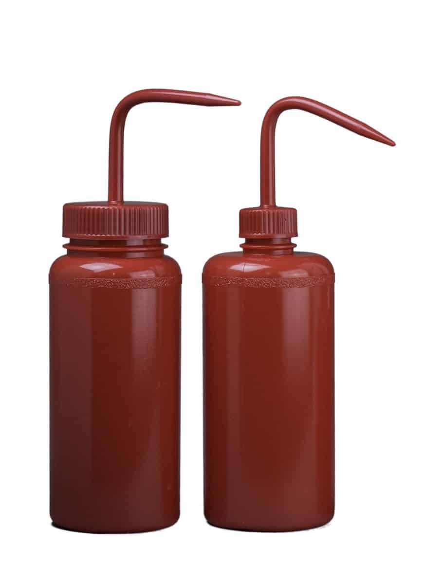 Red Wash Bottles