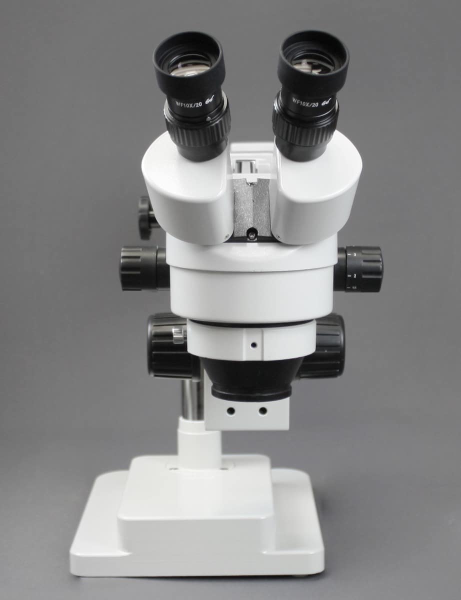 WP-5FZ-IFR07-3N Simul-Focal Trinocular Zoom Stereo Microscope - 0.7X - 4.5X Zoom Range, 0.5X & 2.0X Auxiliary Lenses, 144-LED Ring Light, 3MP Digital Eyepiece Camera - Image 2