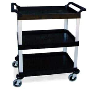 Standard Duty Plastic Utility Cart - Black