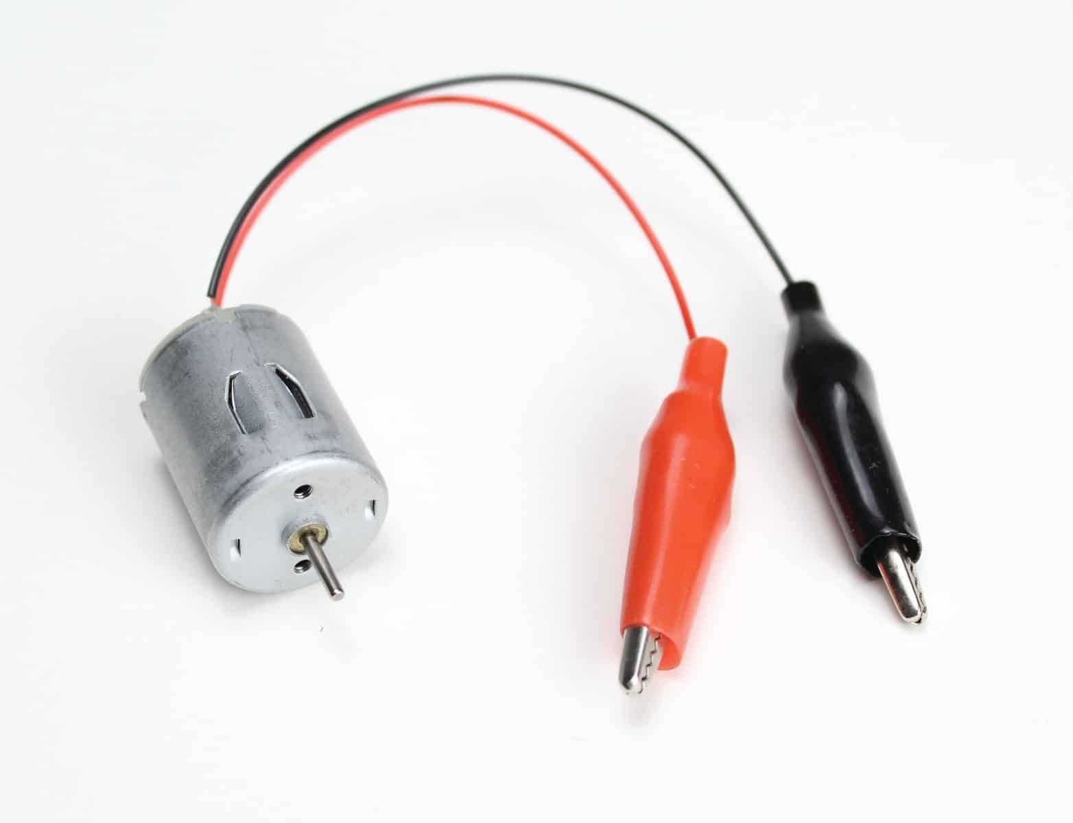 Miniature DC Motor with Alligator Leads