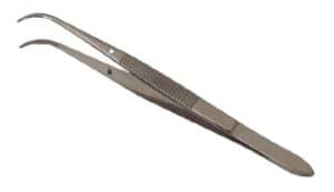Dissecting Forceps, Stainless Steel, Medium Points, 4.5" Curved