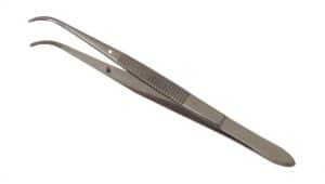 Dissecting Forceps, Chrome Plated, Medium Points, 4.5" Curved