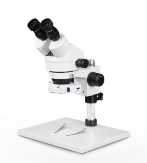 WP-1AE-IFR07 Binocular Zoom Stereo Microscope - 0.7X-4.5X Zoom Range, 144-LED Ring Light