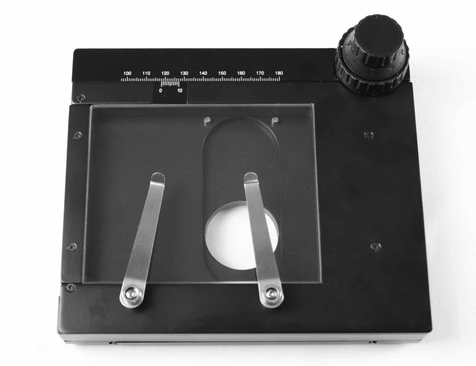 WP-1AFZ-IHL20-10N-MS Simul-Focal Trinocular Zoom Stereo Microscope - 0.7X-4.5X Zoom Range, 0.5X & 2.0X Auxiliary Lenses, Mechanical Stage, Dual Gooseneck LED Light, 10MP Digital Eyepiece Camera - Image 5