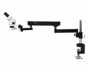 WP-8E-IFR07 Binocular Zoom Stereo Microscope - 0.7X - 4.5X Zoom Range, 144-LED Ring Light