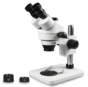 WP-1FZ Simul-Focal Trinocular Zoom Stereo Microscope - 0.7X-4.5X Zoom Range, 0.5X & 2.0X Auxiliary Lenses