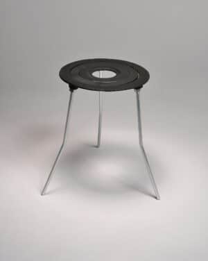 Cast Iron Tripod Stands w/Concentric Rings