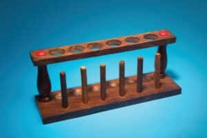 Wooden Test Tube Rack, 6-Tube