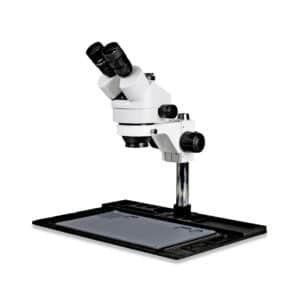 WP-10F Simul-Focal Trinocular Zoom Stereo Microscope - 0.7X - 4.5X Zoom Range