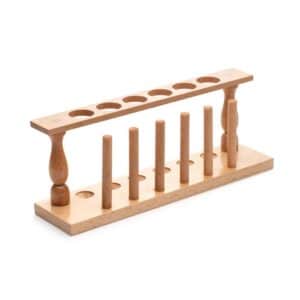 Wooden Test Tube Rack, 6-Tube